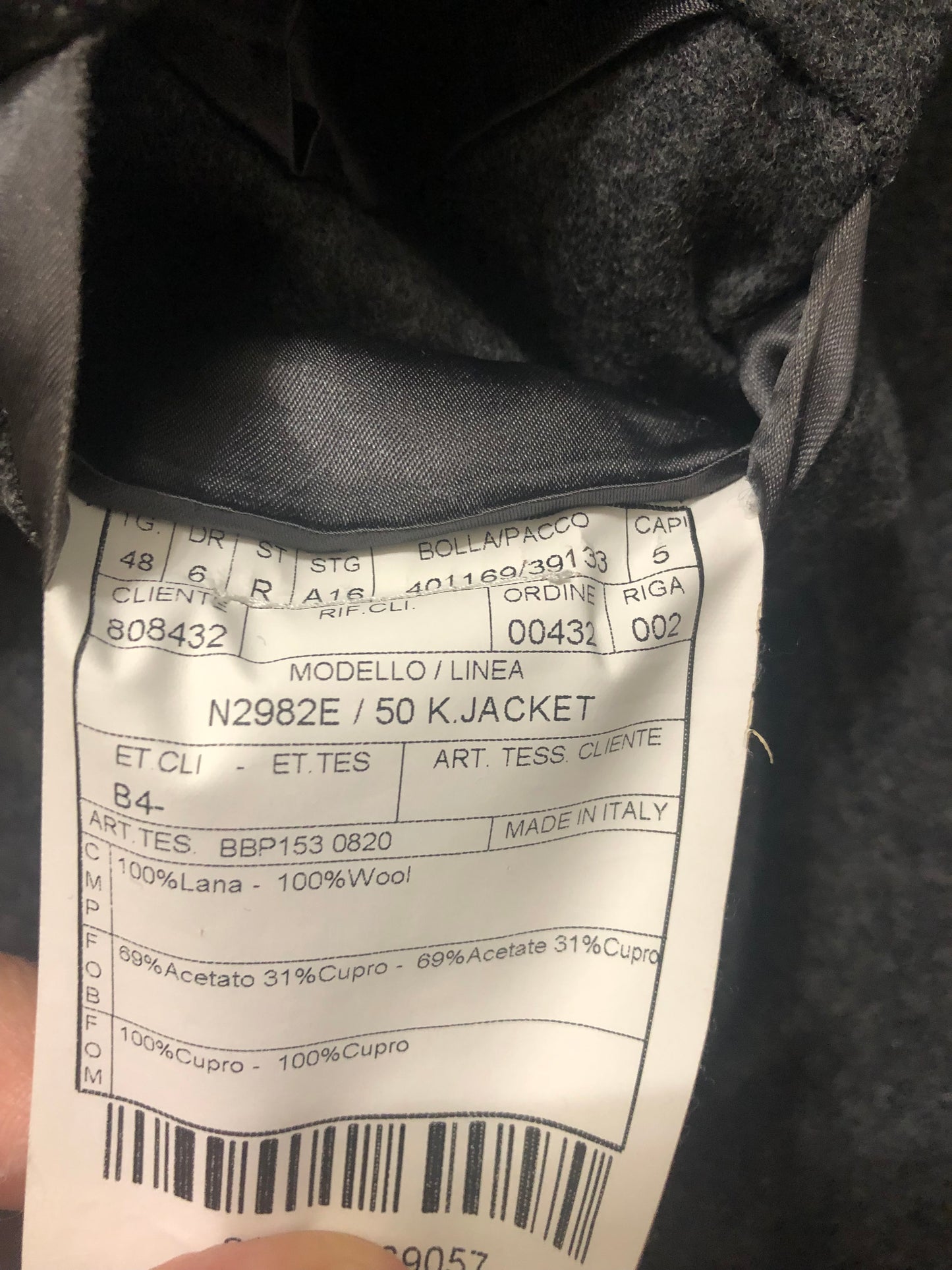 BOGLIOLIボリオリK jacket ケージャケット48グレー