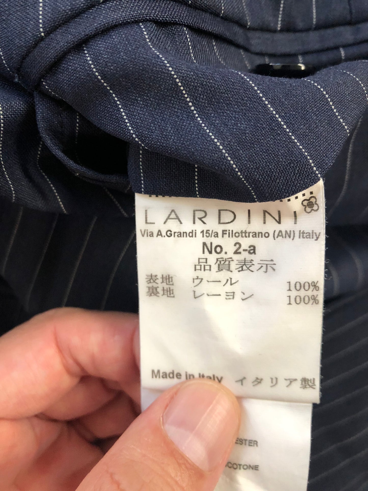LARDINIラルディーニネイビーストライプスーツ504846