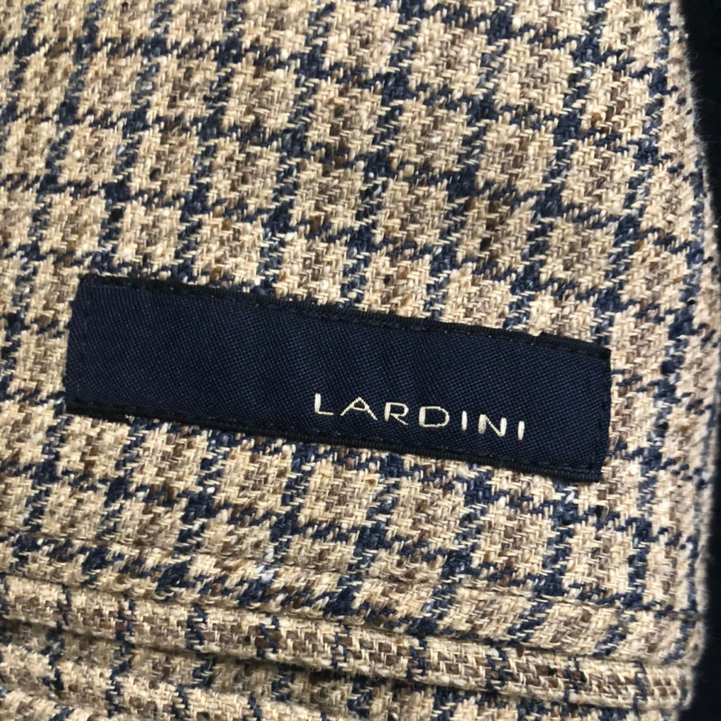【美品/春夏】LARDINIラルディーニベージュチェックジャケット48