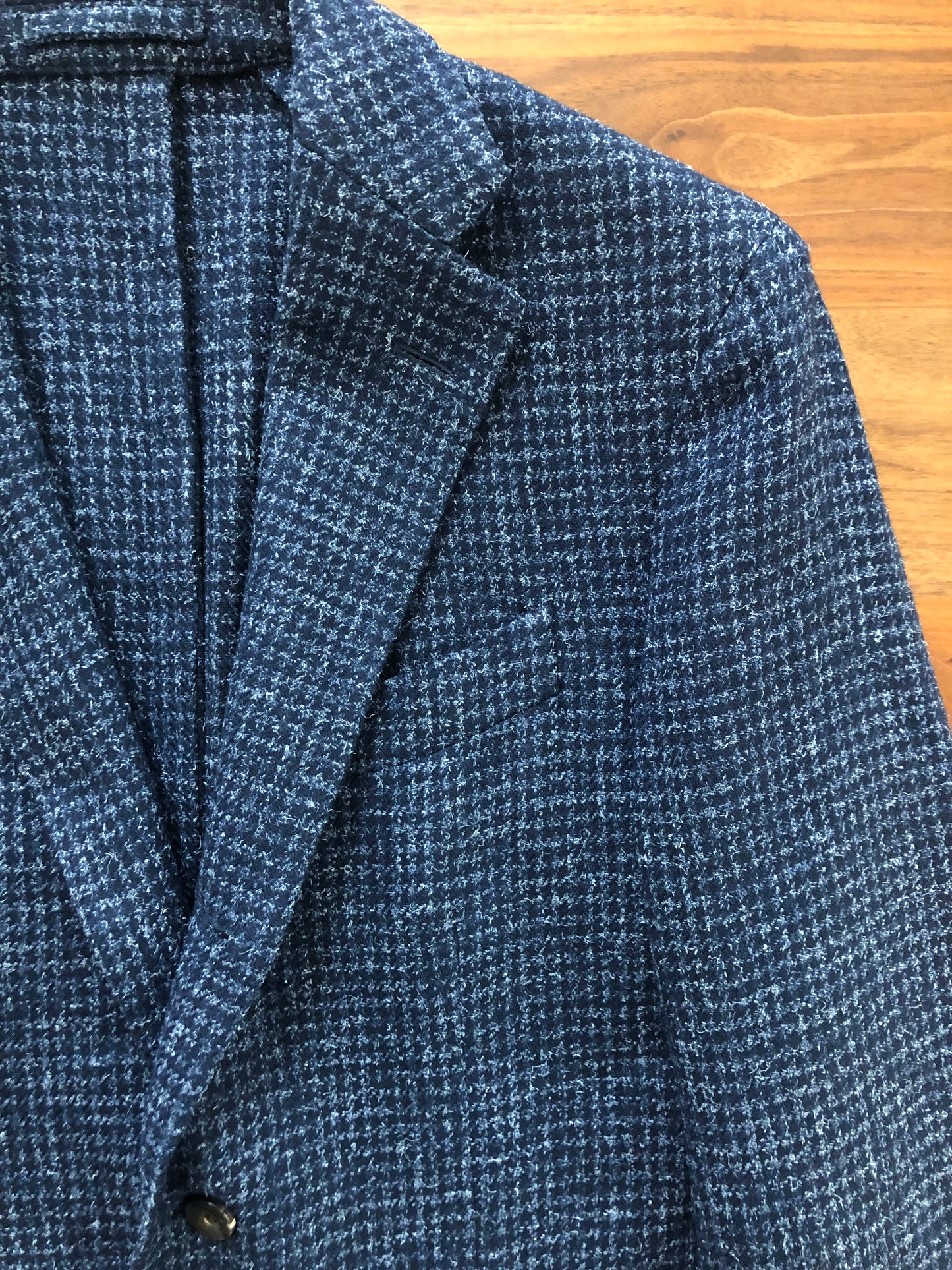 LARDINIラルディーニ千鳥格子ネイビージャケット48