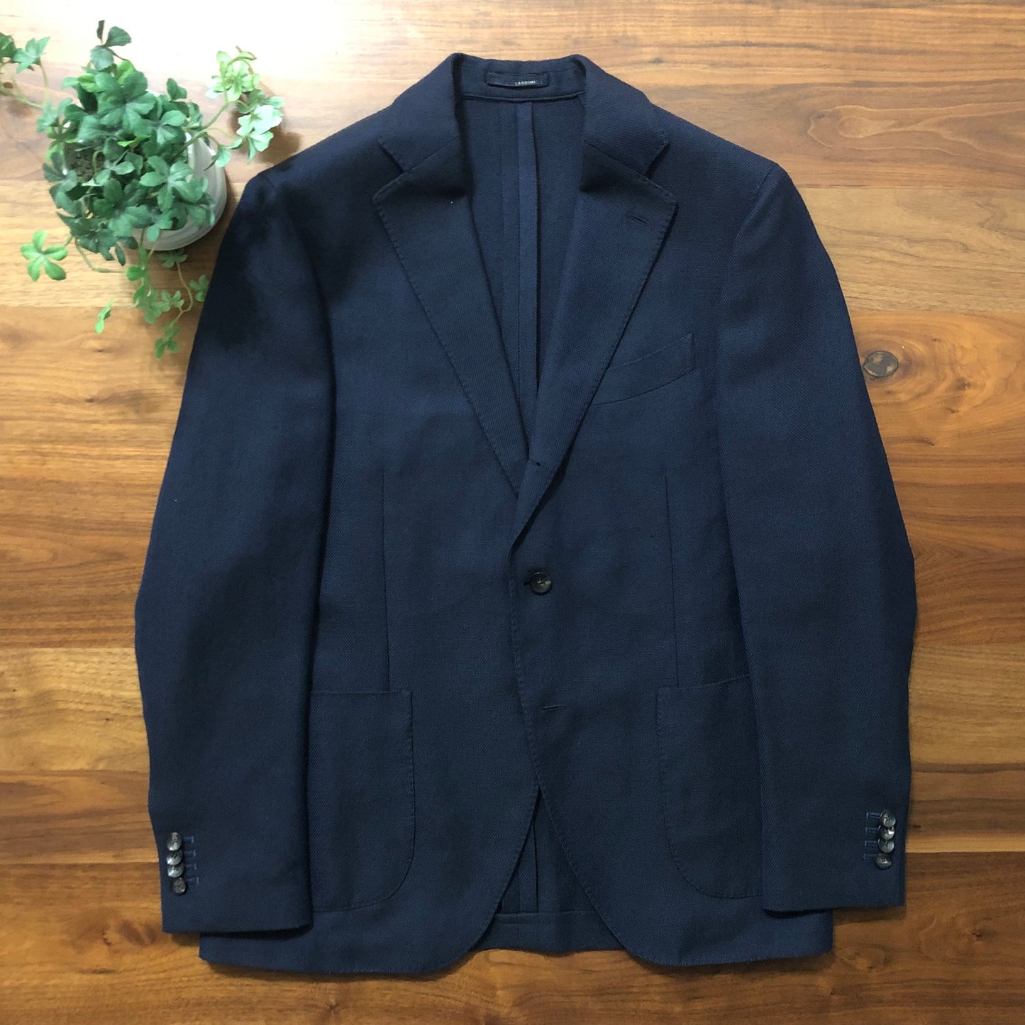 LARDINIラルディーニネイビーホップサックジャケット50