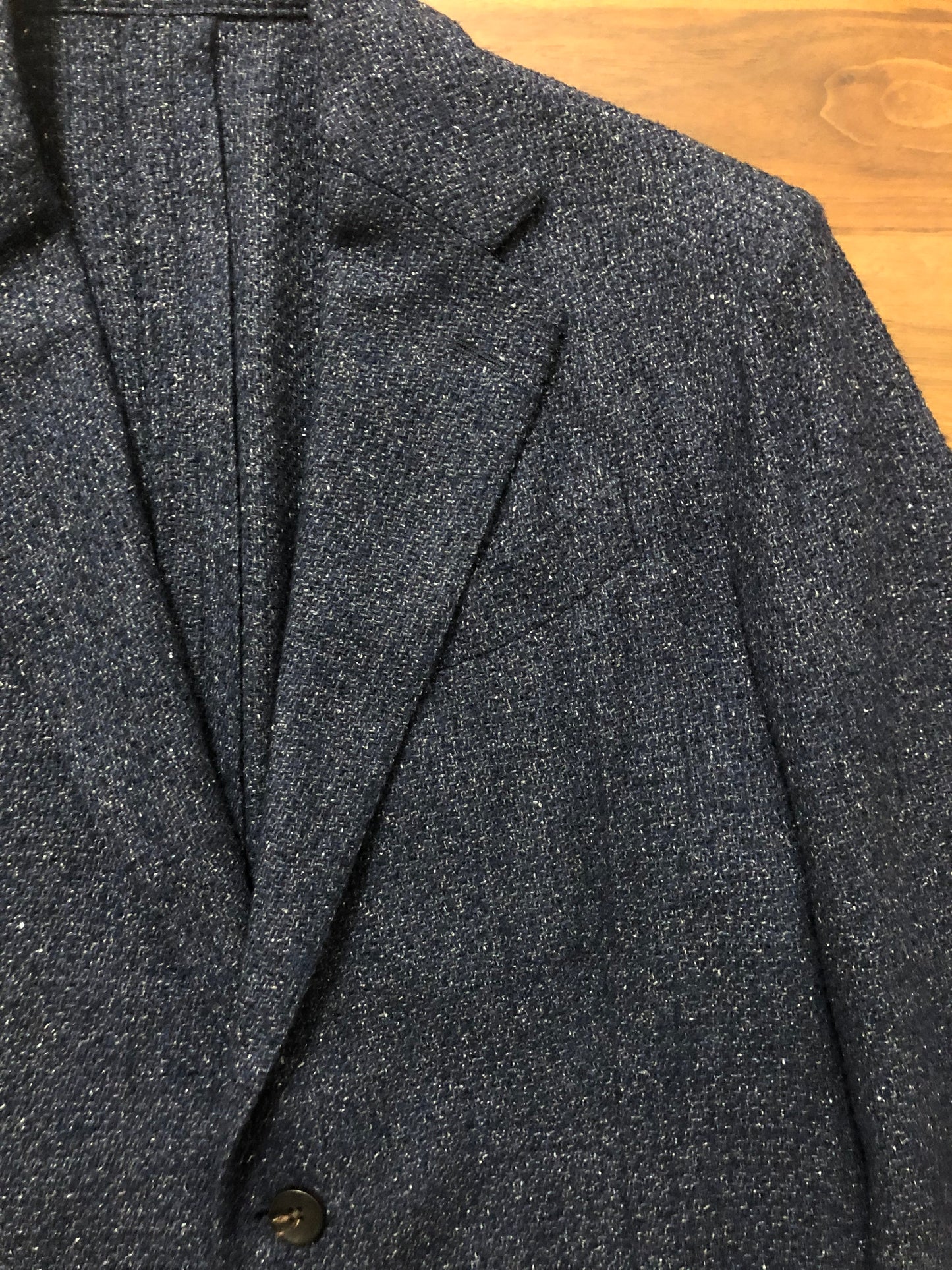 【春夏】LARDINIラルディーニカシミア混ネイビージャケット50