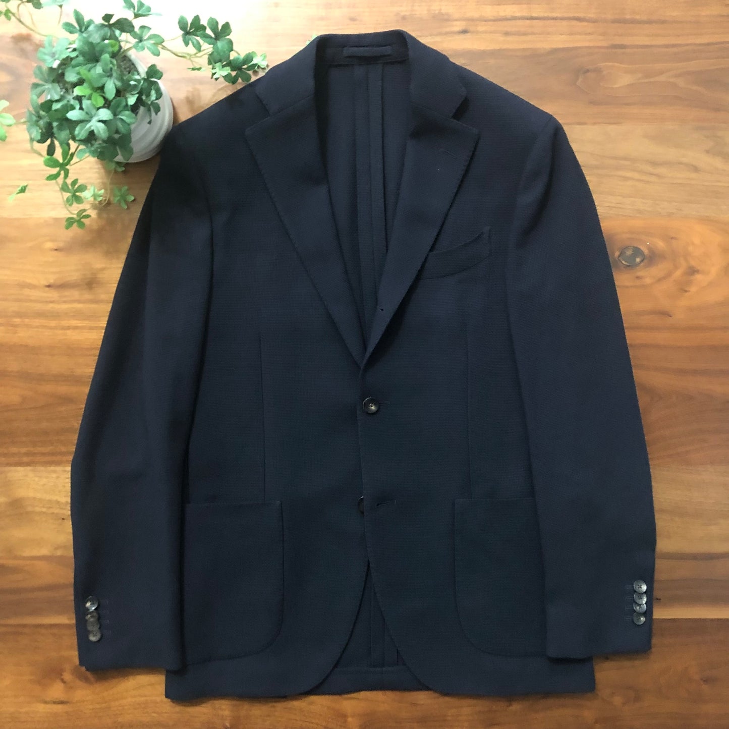 LARDINIラルディーニネイビーホップサックジャケット46