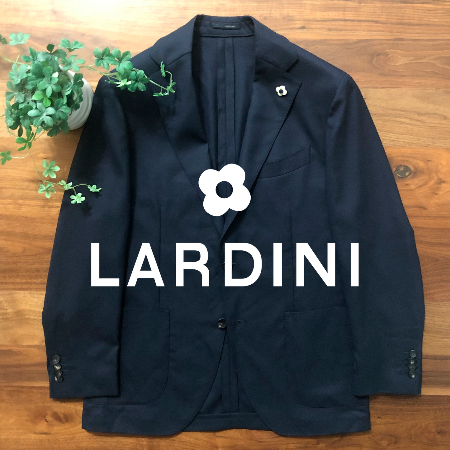 LARDINIラルディーニネイビーホップサックジャケット48新ロゴ