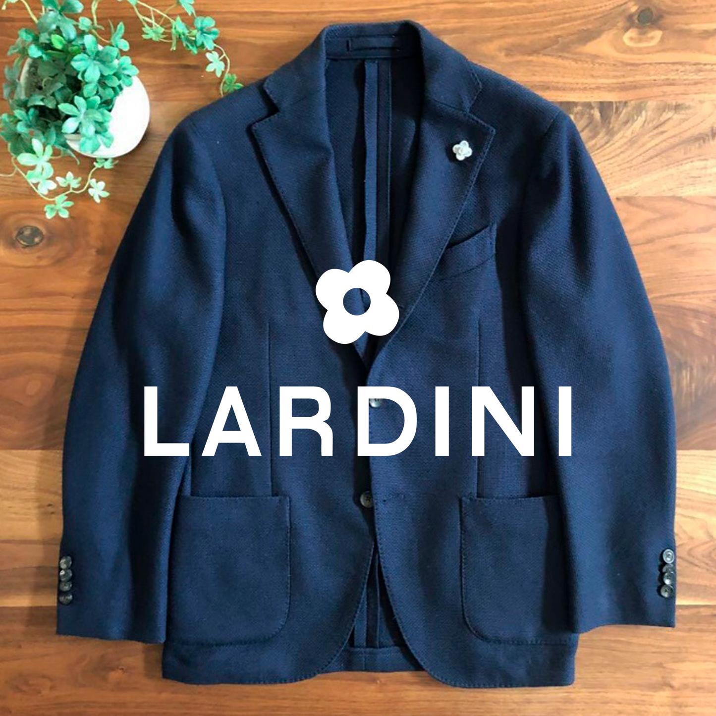 LARDINIラルディーニネイビーホップサックジャケット42