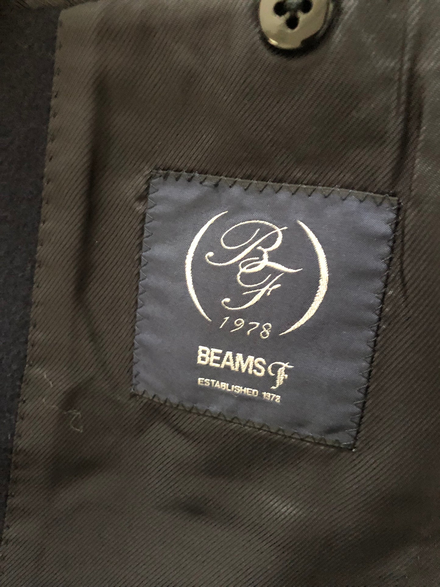 BEAMS FビームスエフネイビーフランネルジャケットLoro piana