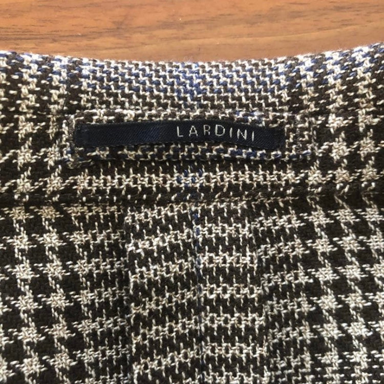 LARDINIラルディーニグレンチェックジャケット48 ブートニエール