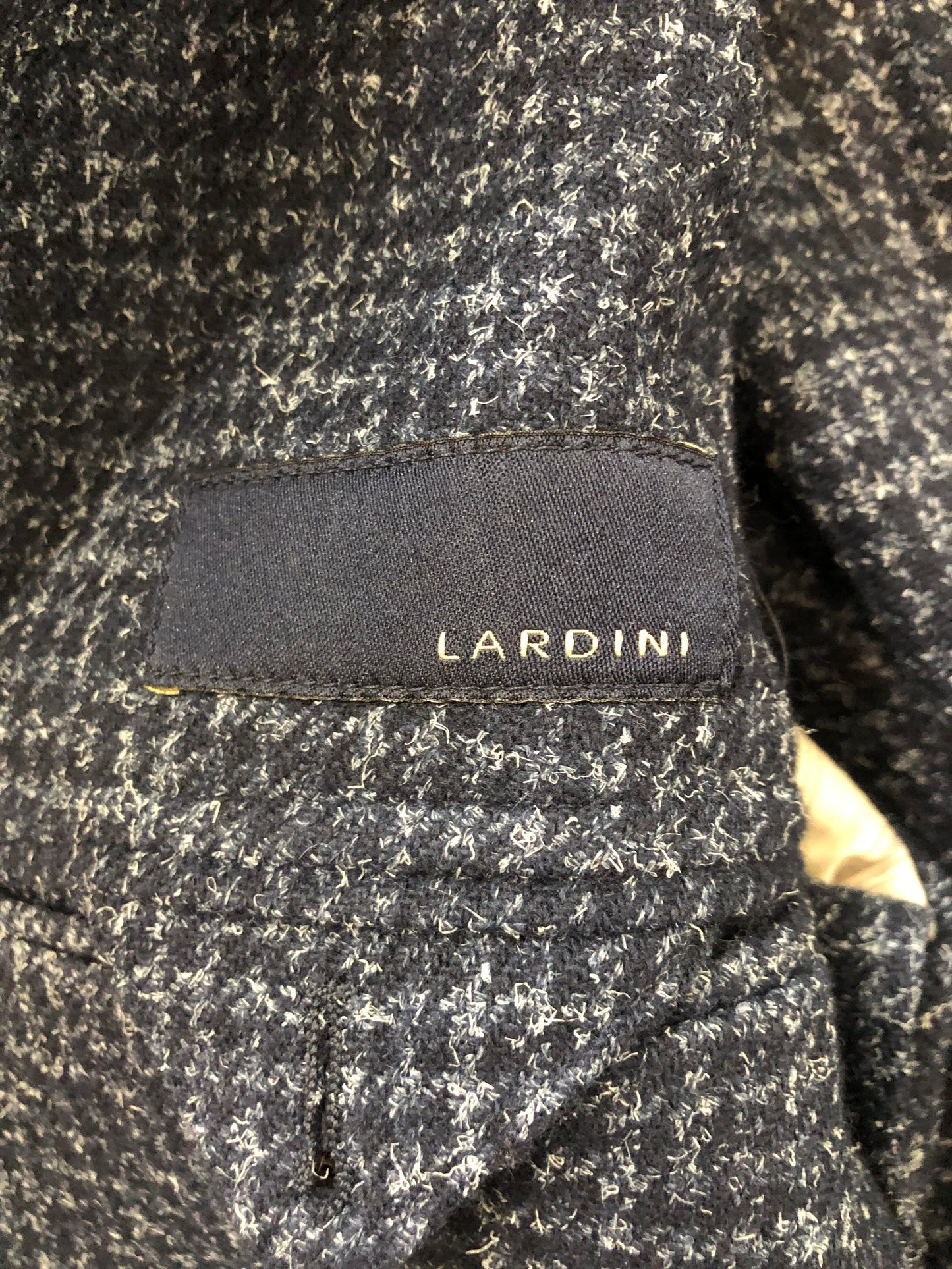 LARDINIラルディーニ千鳥格子ネイビージャケット48