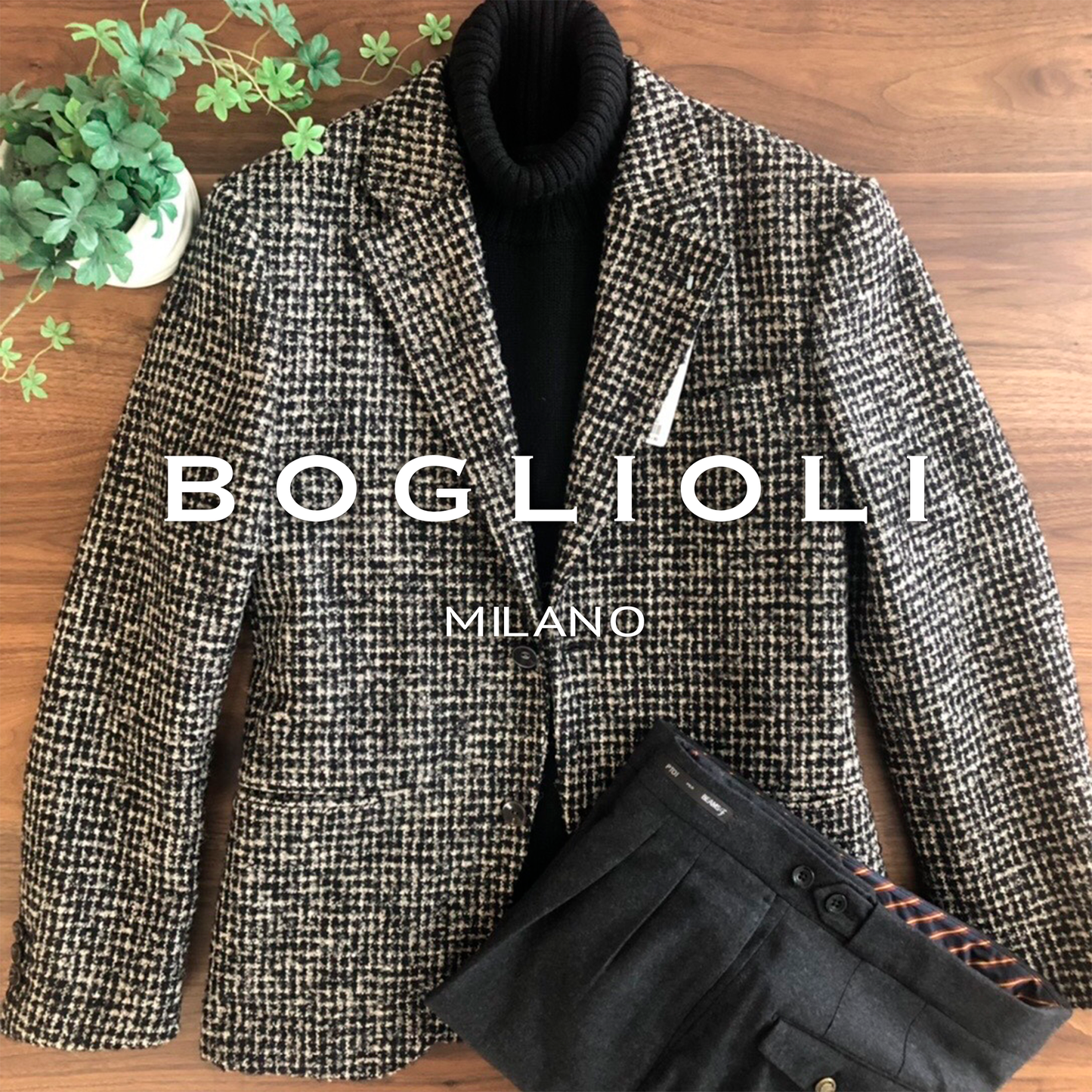 BOGLIOLIボリオリDOVERドーバーツイードジャケット42