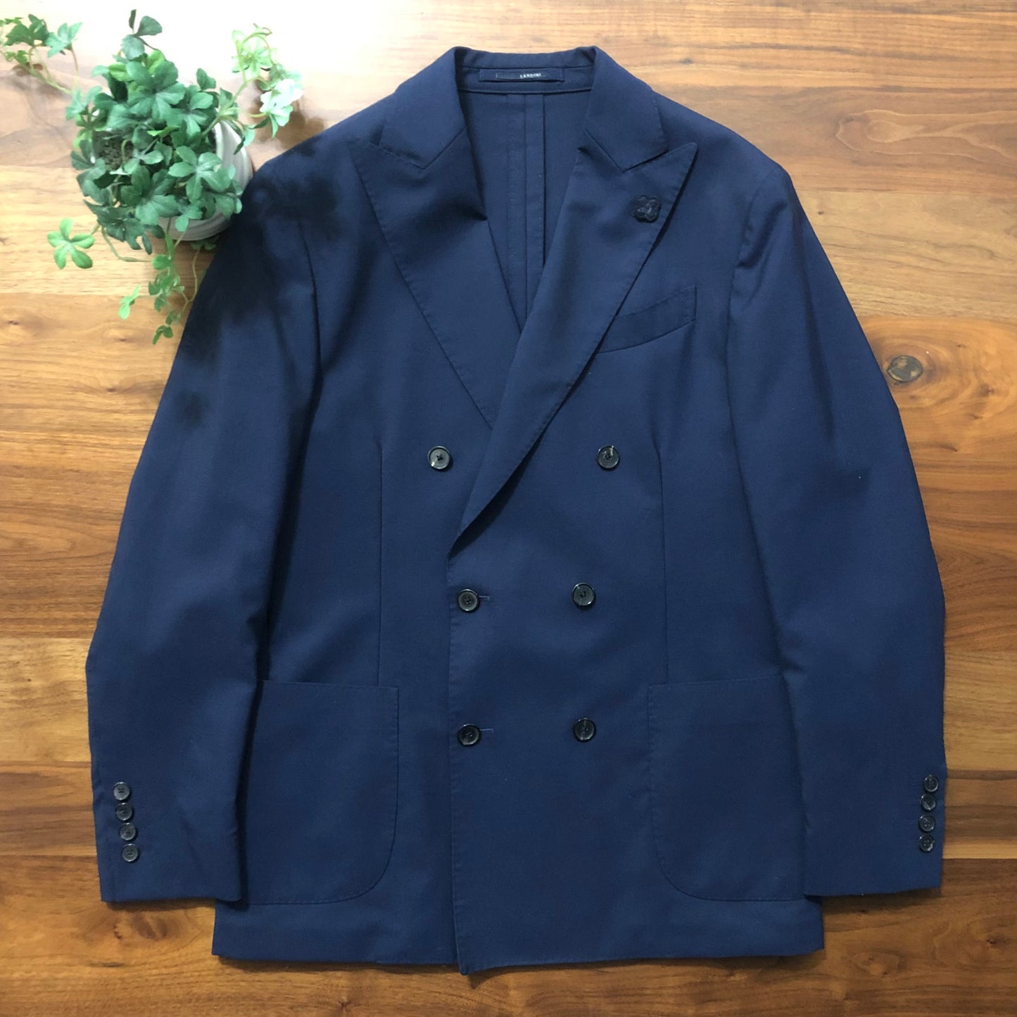 LARDINIラルディーニホップサックダブルネイビージャケット48