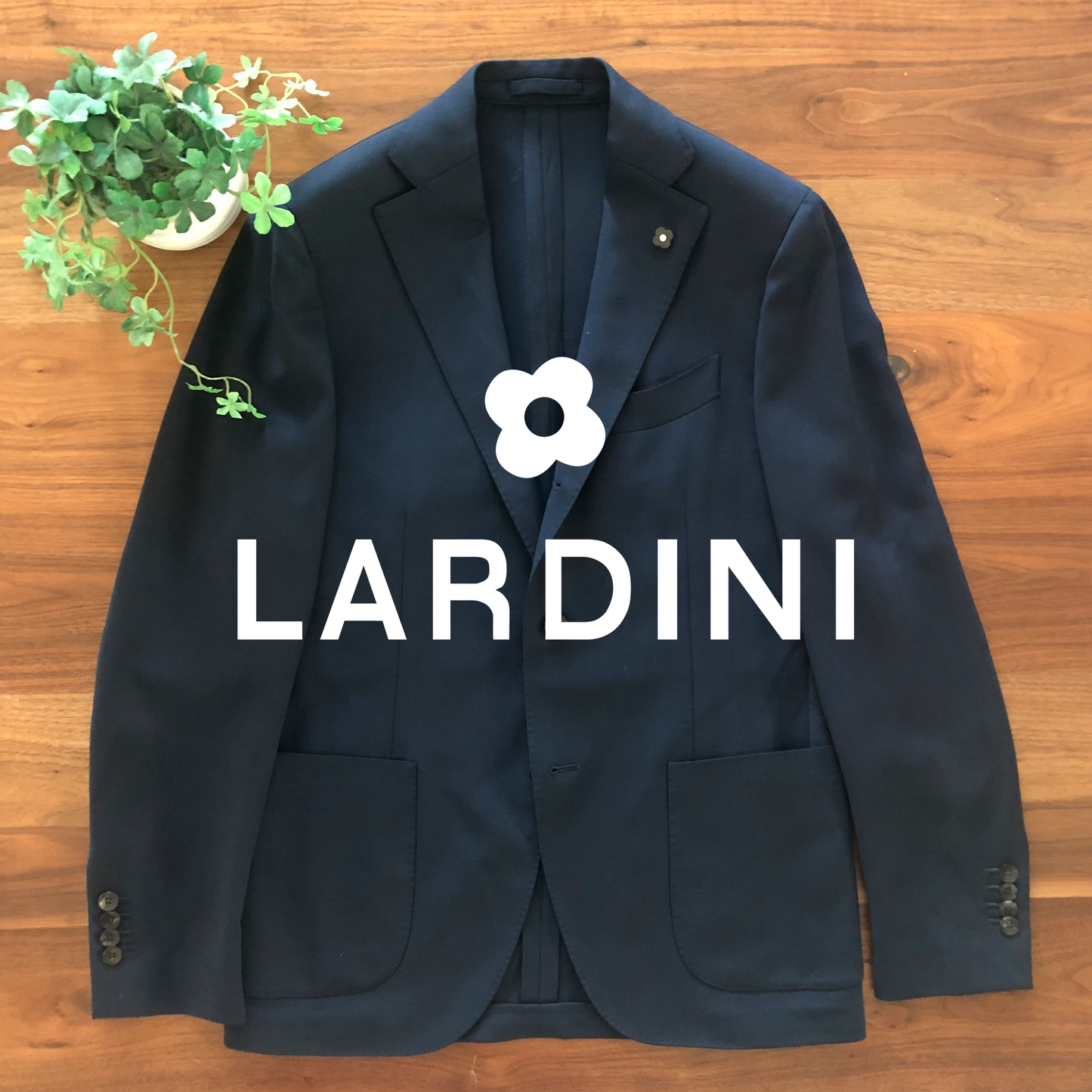 LARDINIラルディーニネイビーホップサックジャケットネイビー46