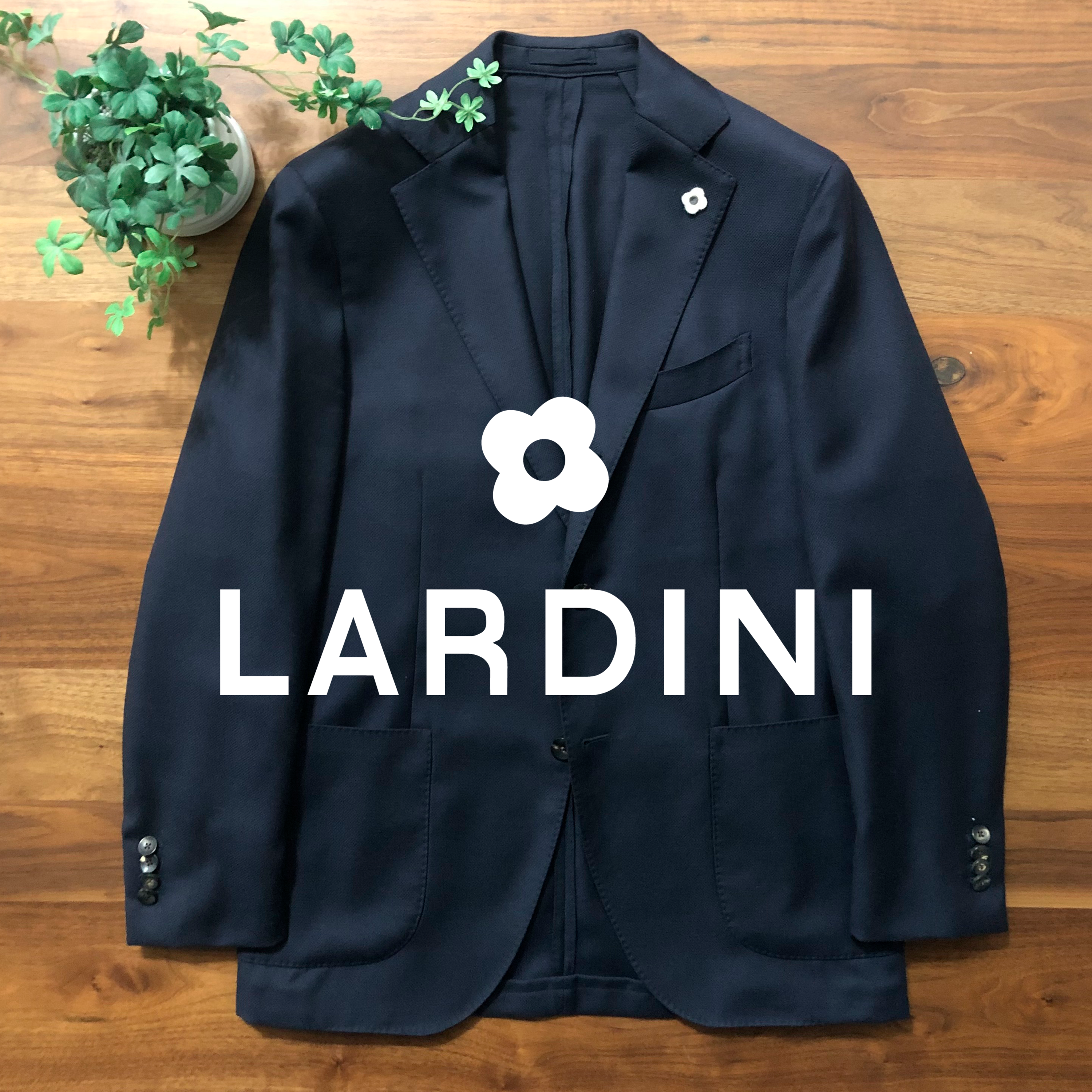 LARDINIラルディーニネイビーホップサックジャケット48