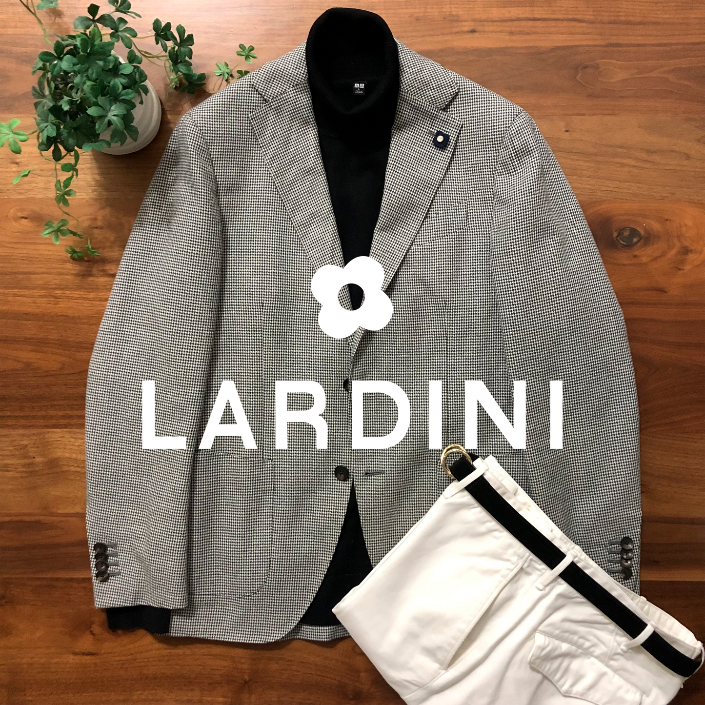 LARDINIラルディーニの千鳥格子(ハウンドトゥース)ジャケット44