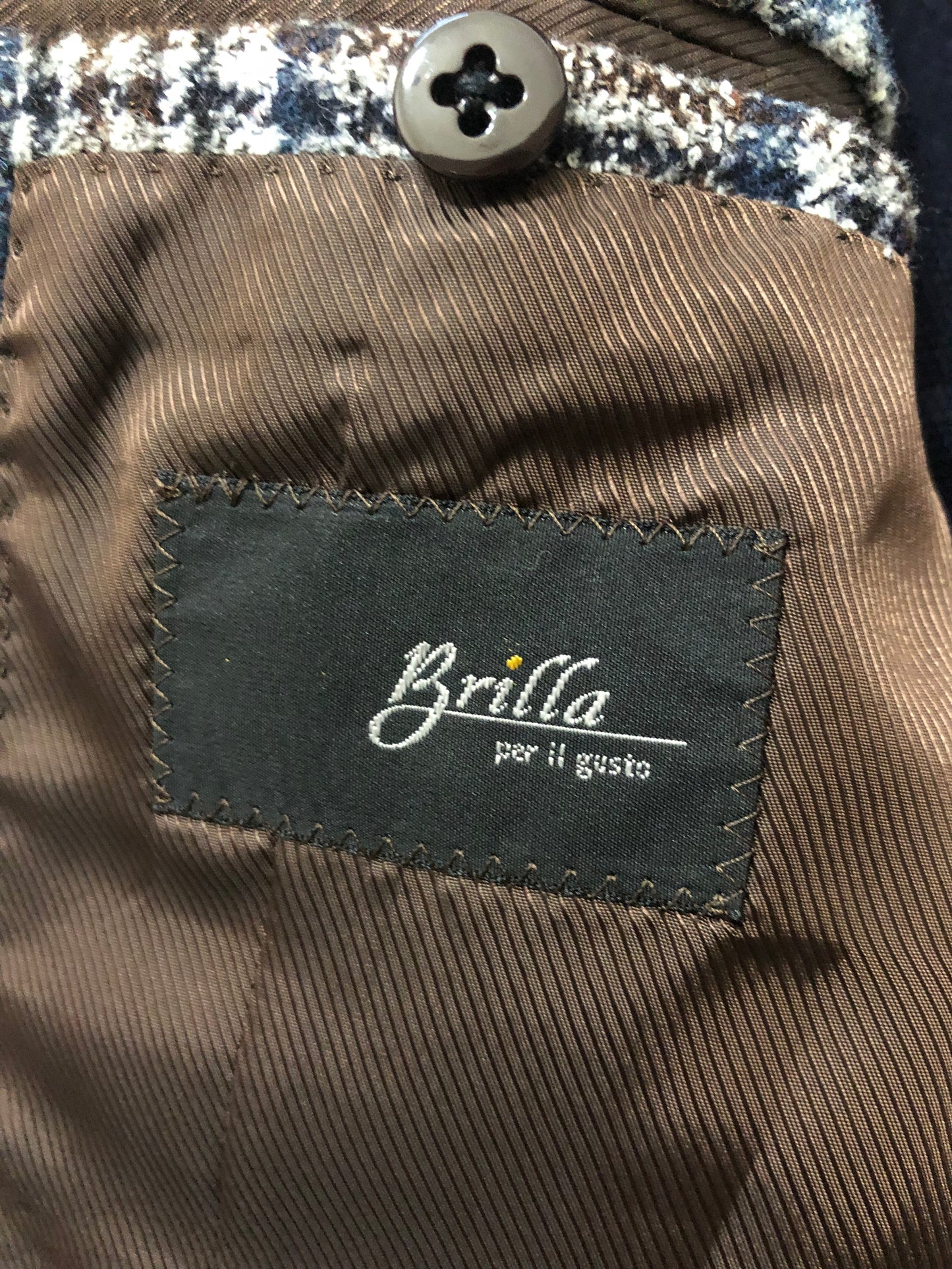 Brilla per il gustoブリッラペルイルグーストグレーチェックジャケット46