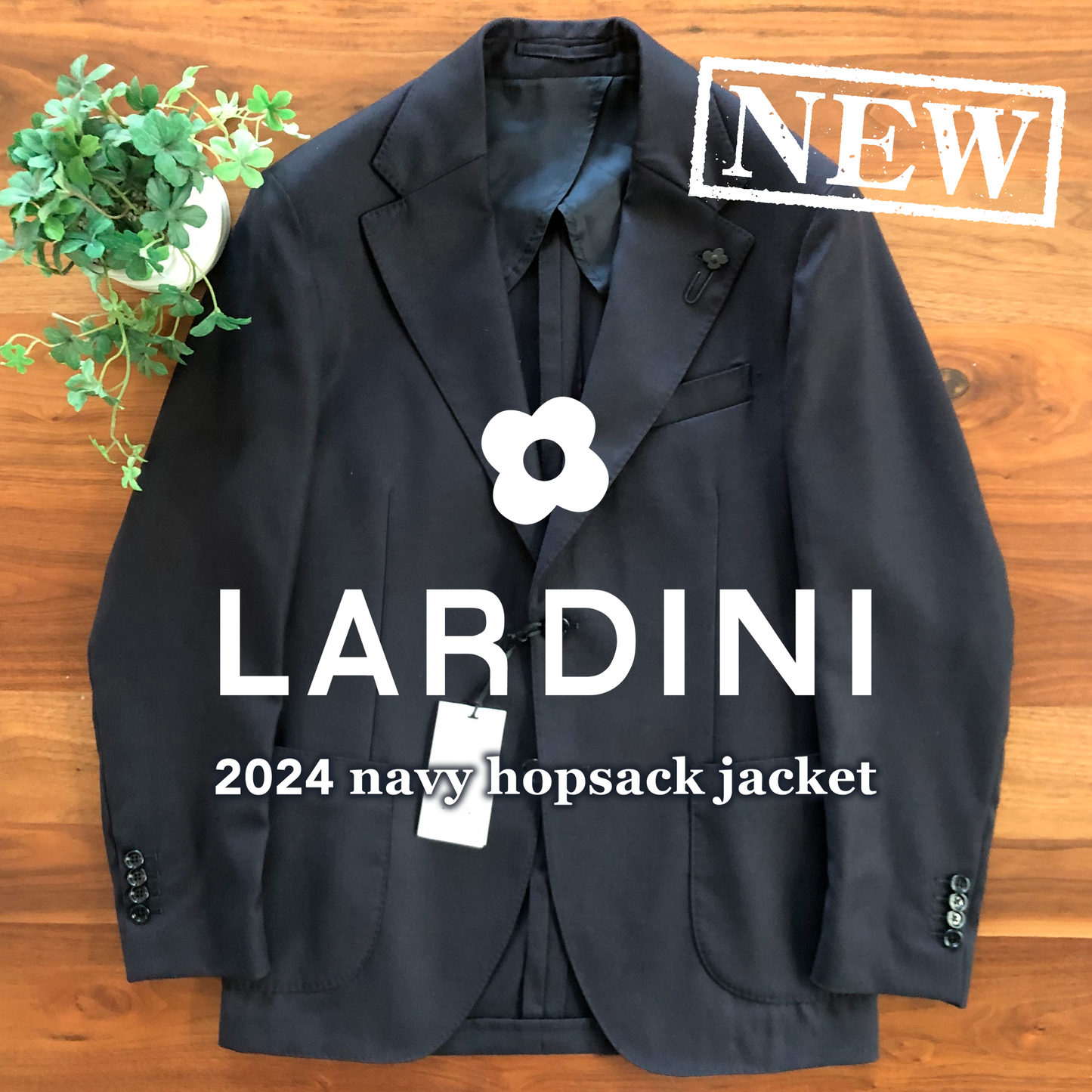 LARDINIラルディーニネイビーホップサックジャケット48