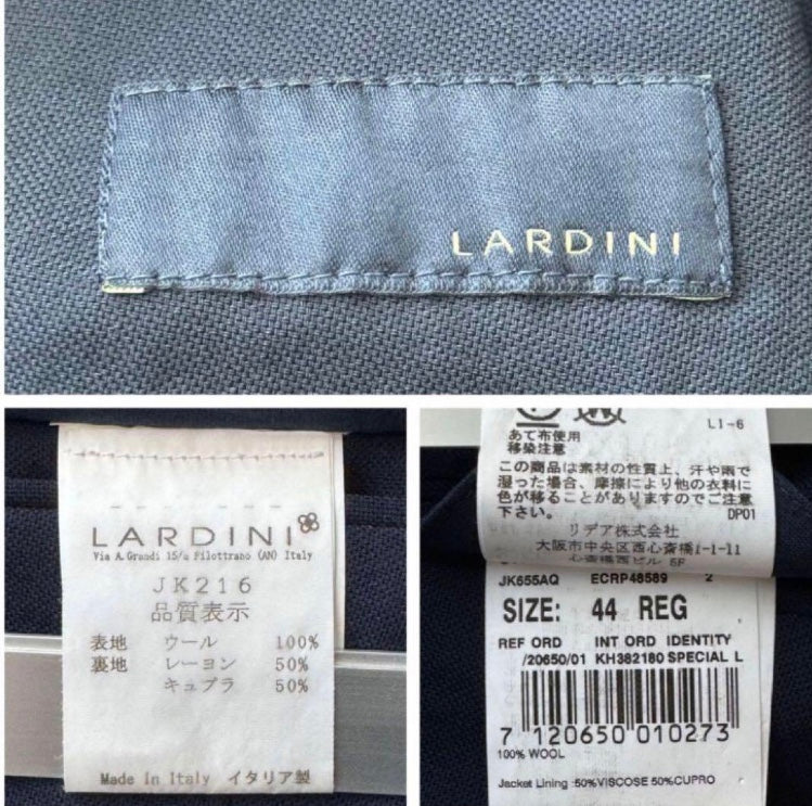 LARDINIラルディーニネイビーホップサックジャケット44
