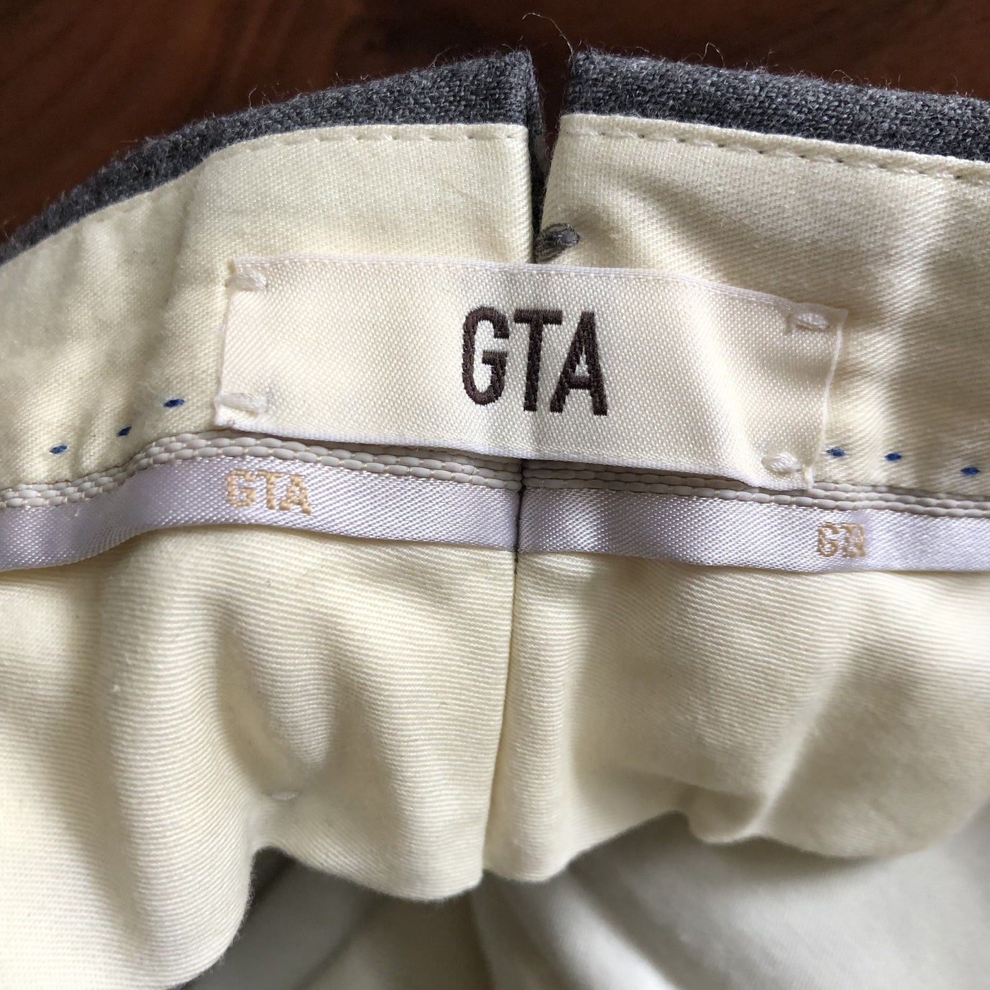G.T.AジーティーアーHERRICKエリックグレーウールスラックス44