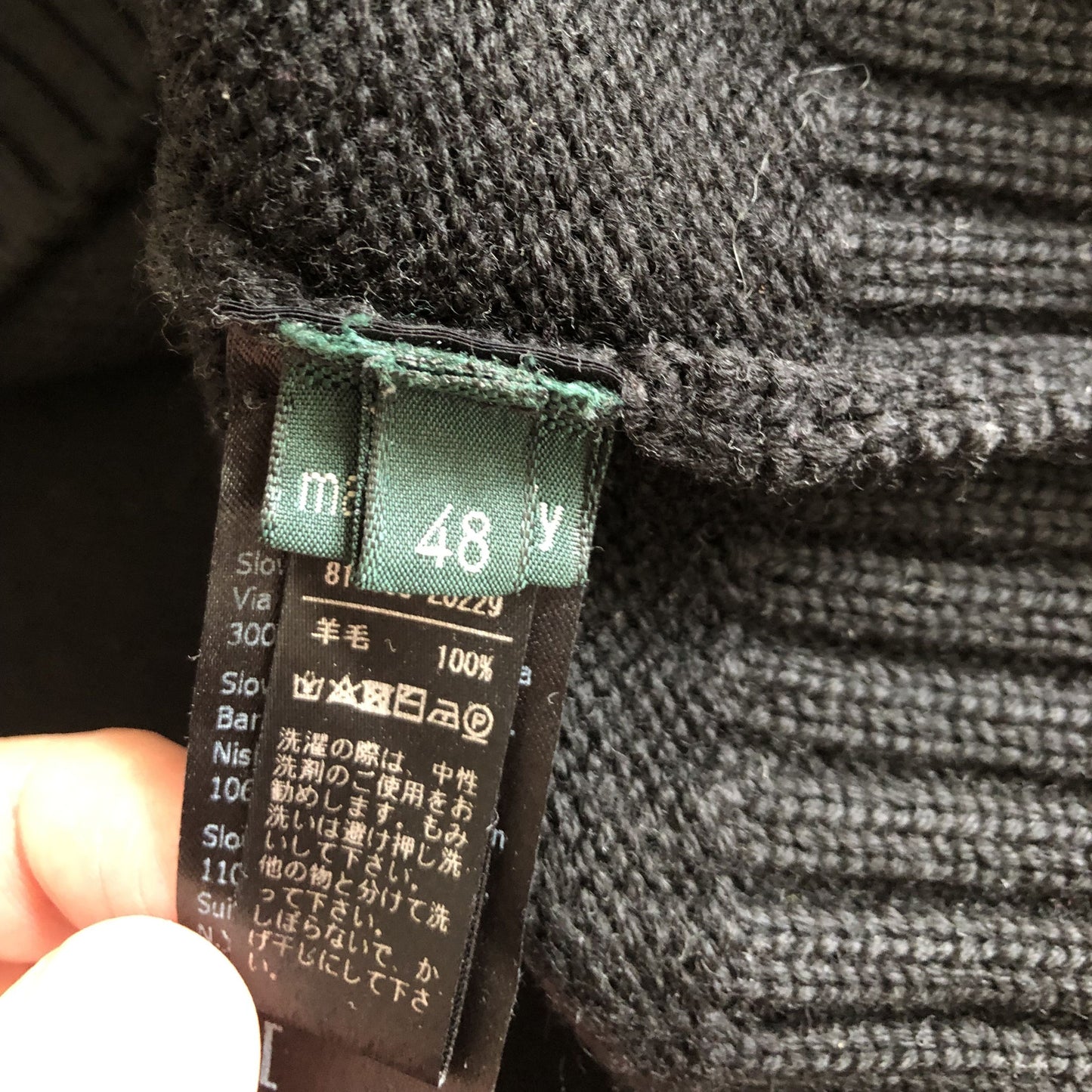 ZANONEザノーネタートルネックニット48ブラックミドルゲージ5G