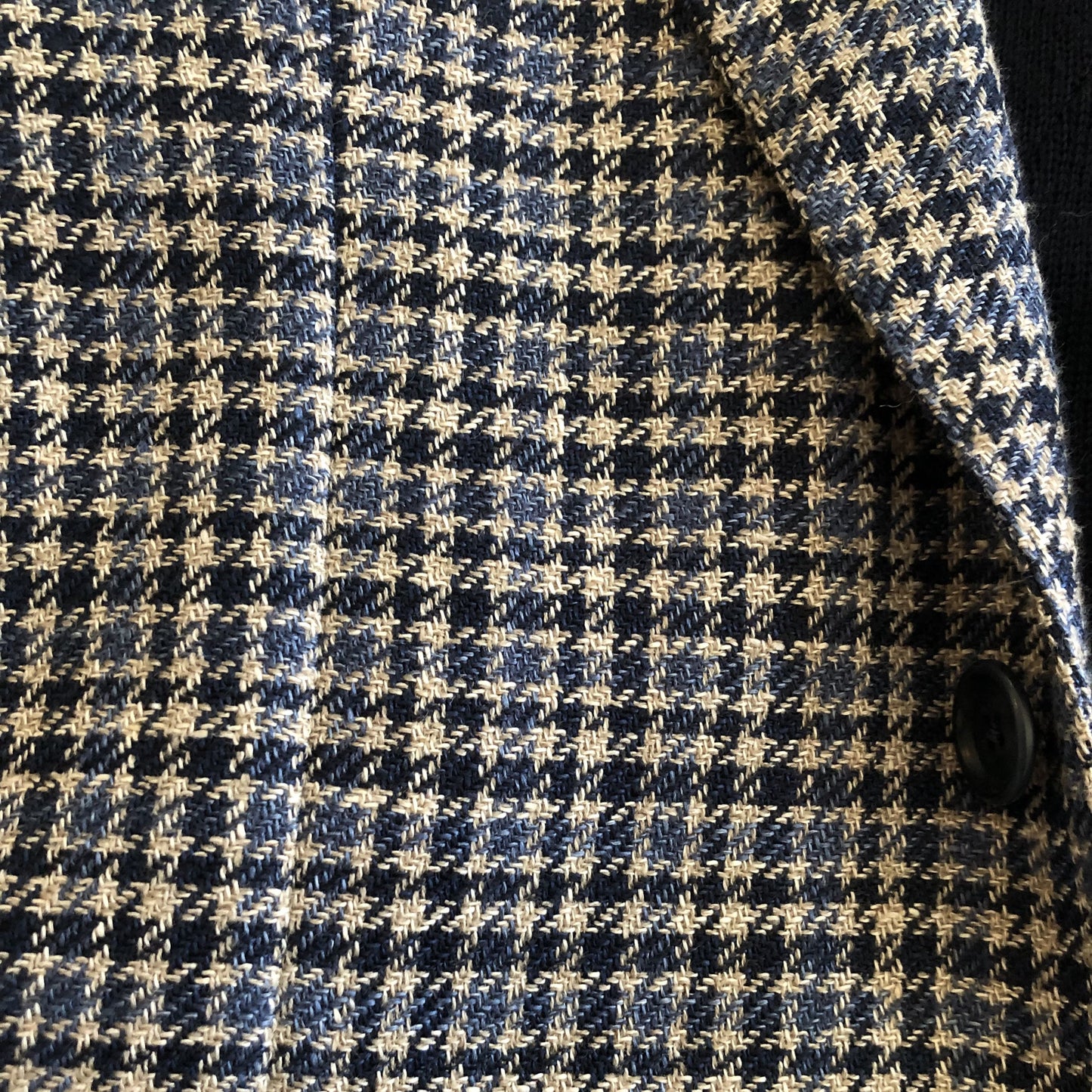 De Petrilloデペトリロブルー×ベージュチェックジャケット46