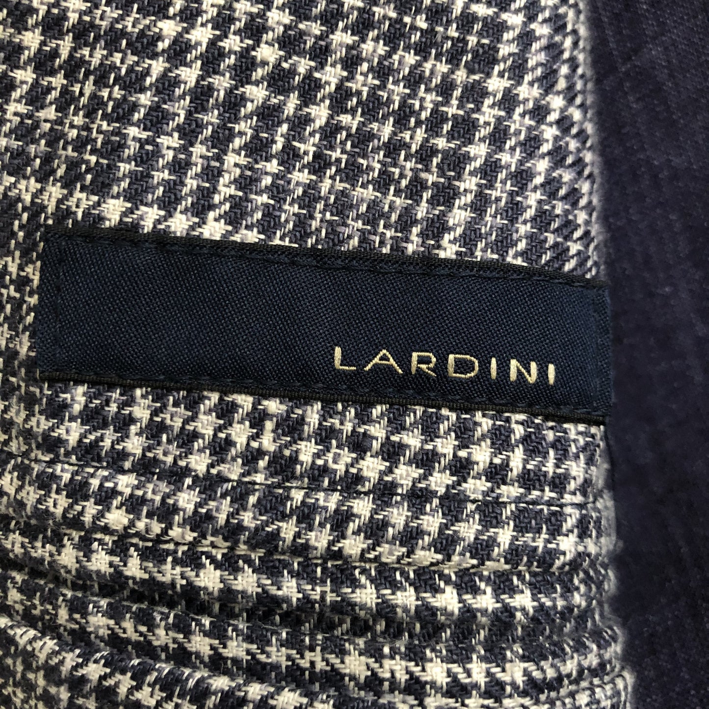 LARDINIラルディーニシャドウチェックジャケットネイビー48