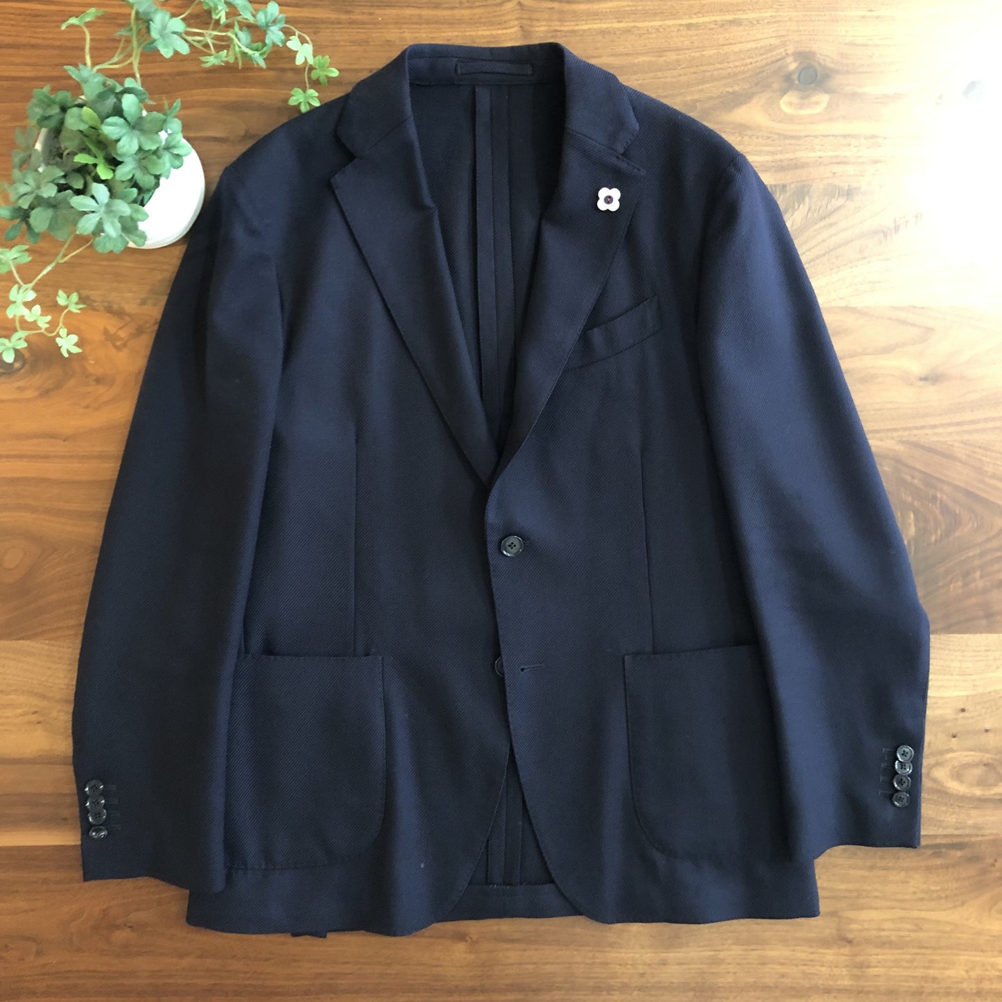 【超美品】LARDINIラルディーニeasy wearネイビージャケット48
