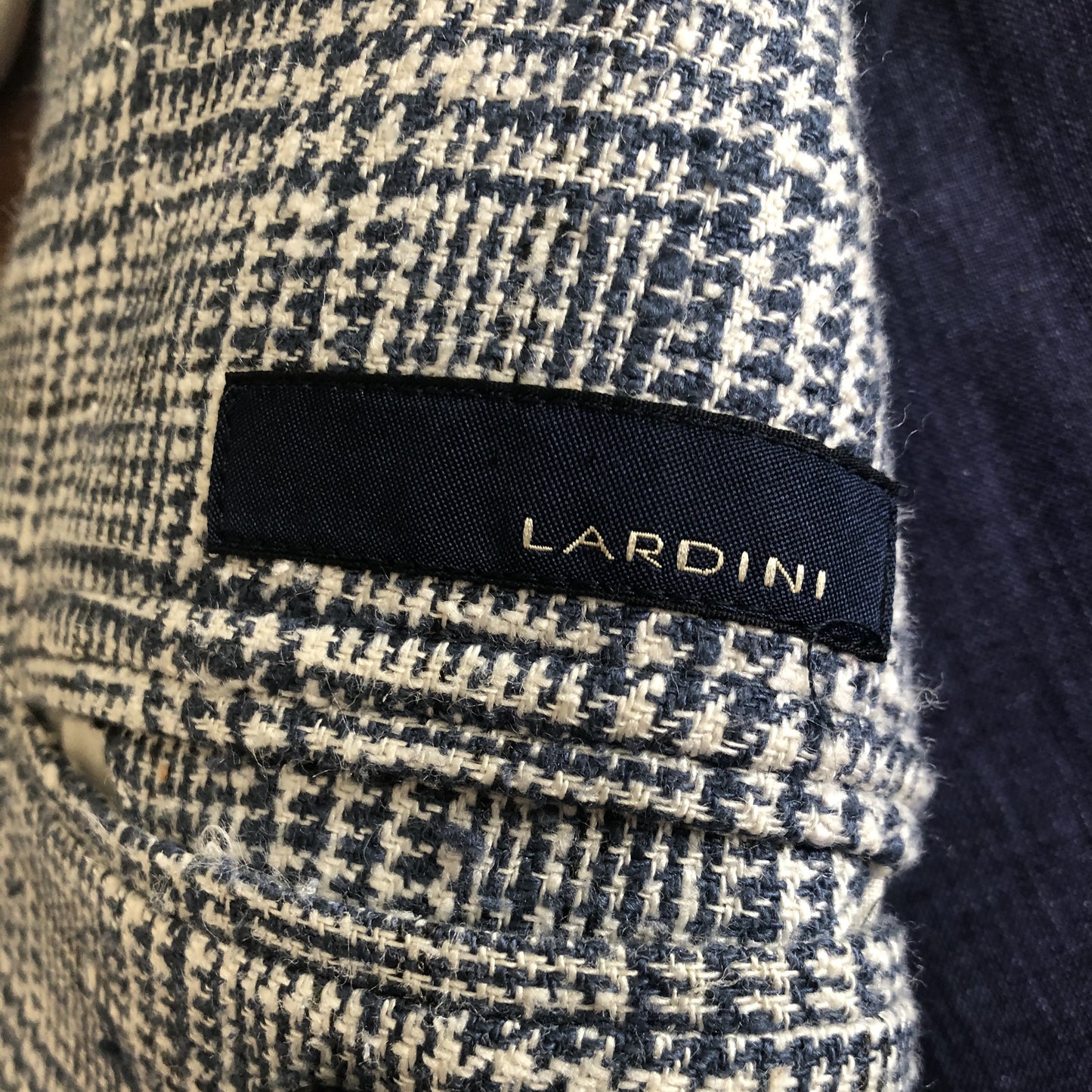 LARDINIラルディーニブルーチェックジャケット46