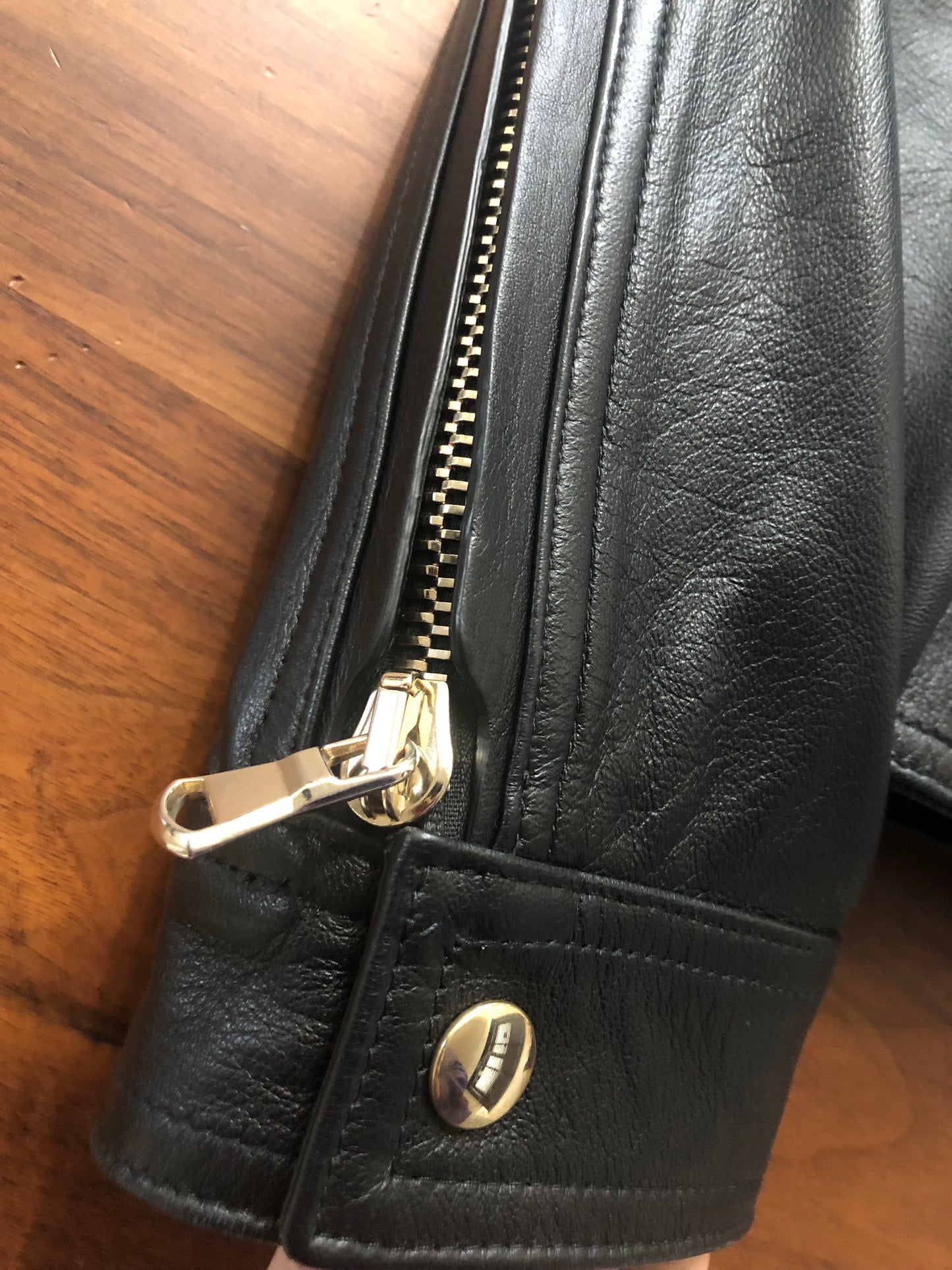 EMMETIエンメティダブルライダースレザージャケット50ブラック