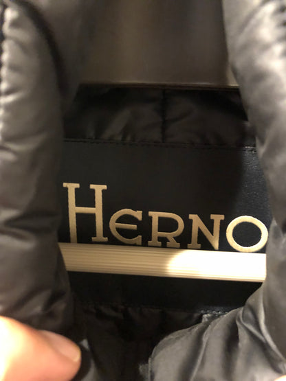 HERNOヘルノダウン付チェスターコート46ネイビー