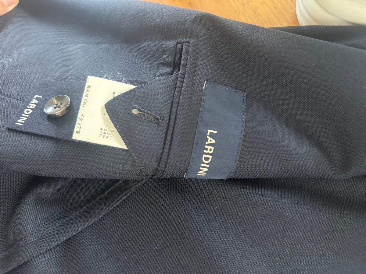 LARDINI ラルディーニ ネイビー ホップサックテーラードジャケット44