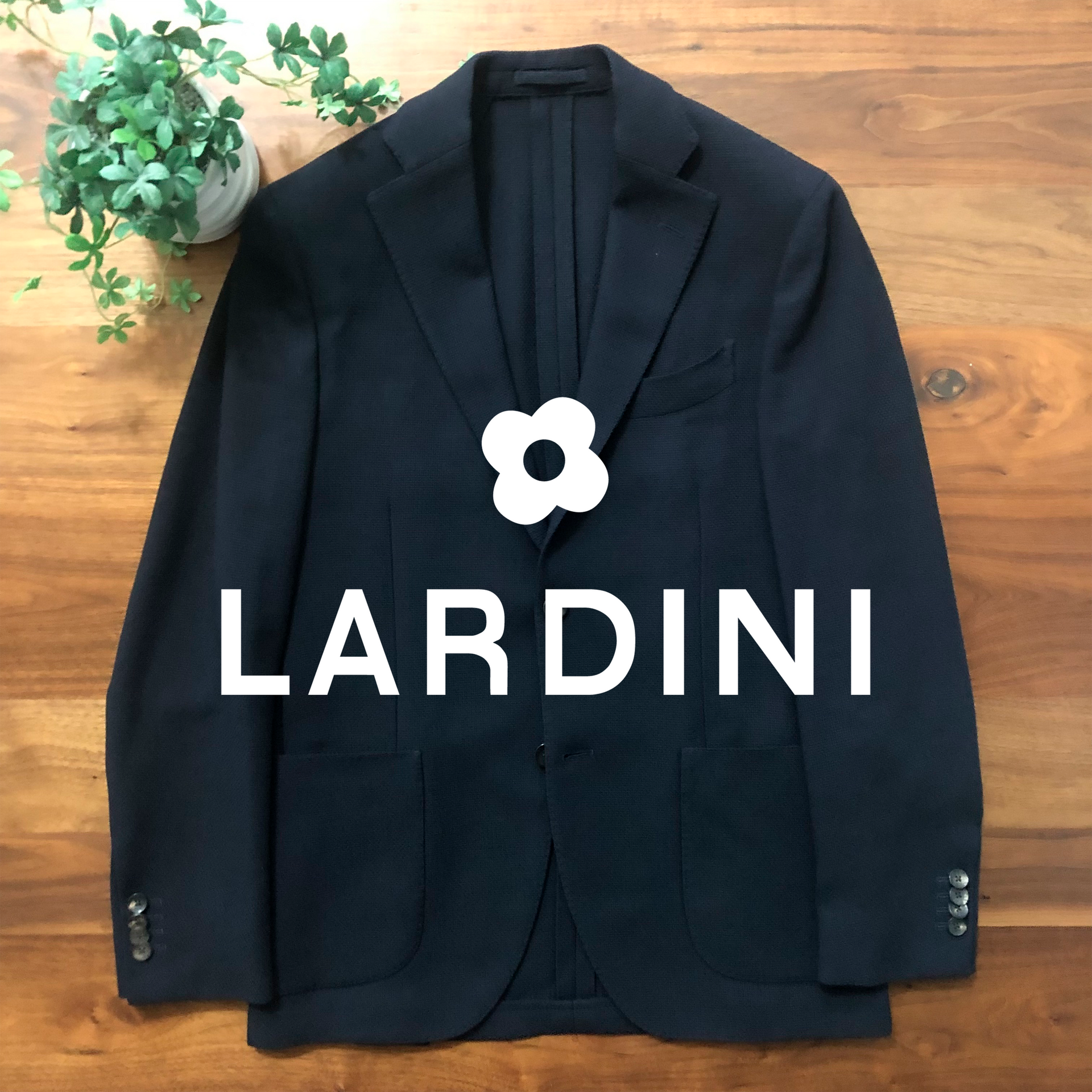 LARDINIラルディーニネイビーホップサックジャケット46 – AZZURRO