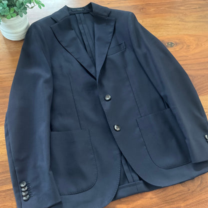 LARDINI ラルディーニ ネイビー ホップサックテーラードジャケット44