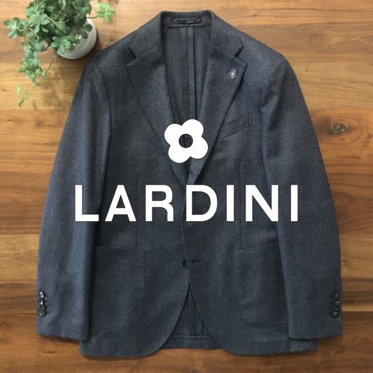 LARDINIラルディーニドットチェックネイビージャケット50