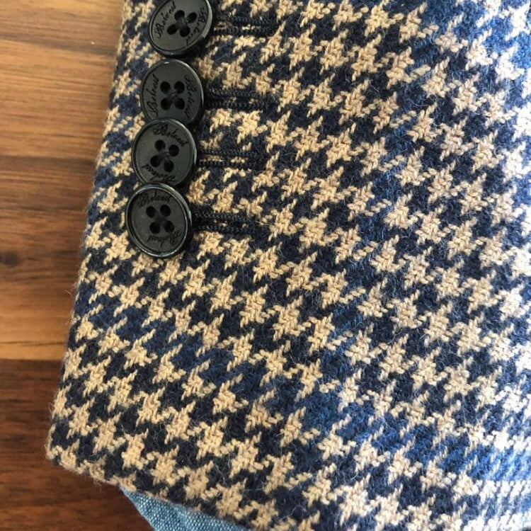 Belvestベルベスト千鳥格子ウィンドウペンジャケット44超美品