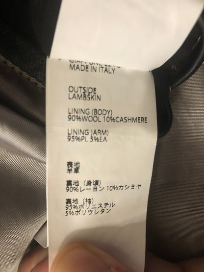 EMMETIエンメティダブルライダースレザージャケット50ブラック