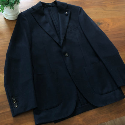 LARDINIラルディーニネイビーホップサップジャケット44