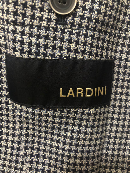 LARDINIラルディーニ千鳥格子ブルー×ネイビージャケット48