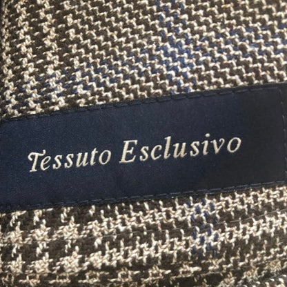 LARDINIラルディーニグレンチェックジャケット48 ブートニエール