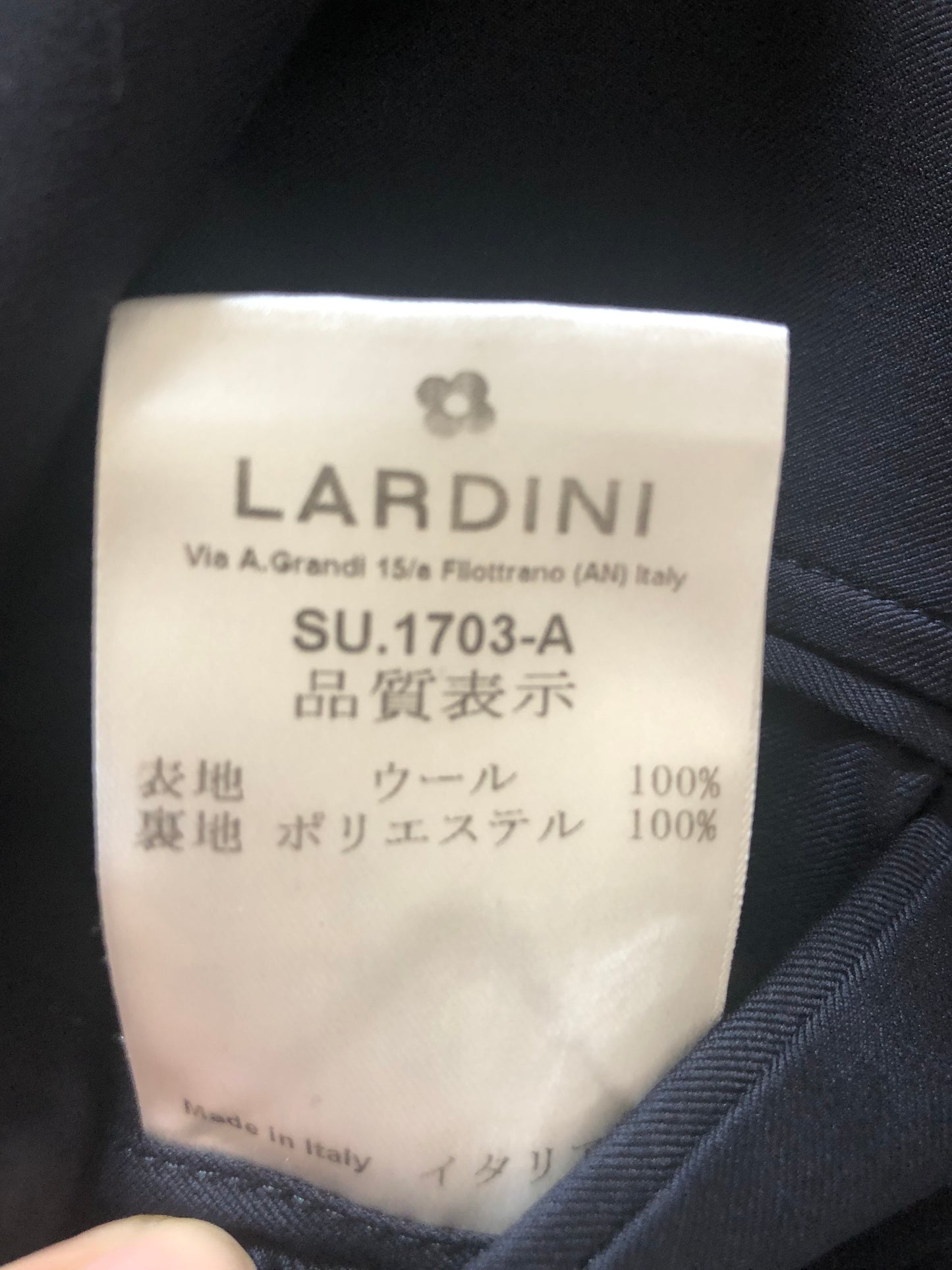 LARDINIラルディーニネイビースーツ46ADVANCE最新モデル