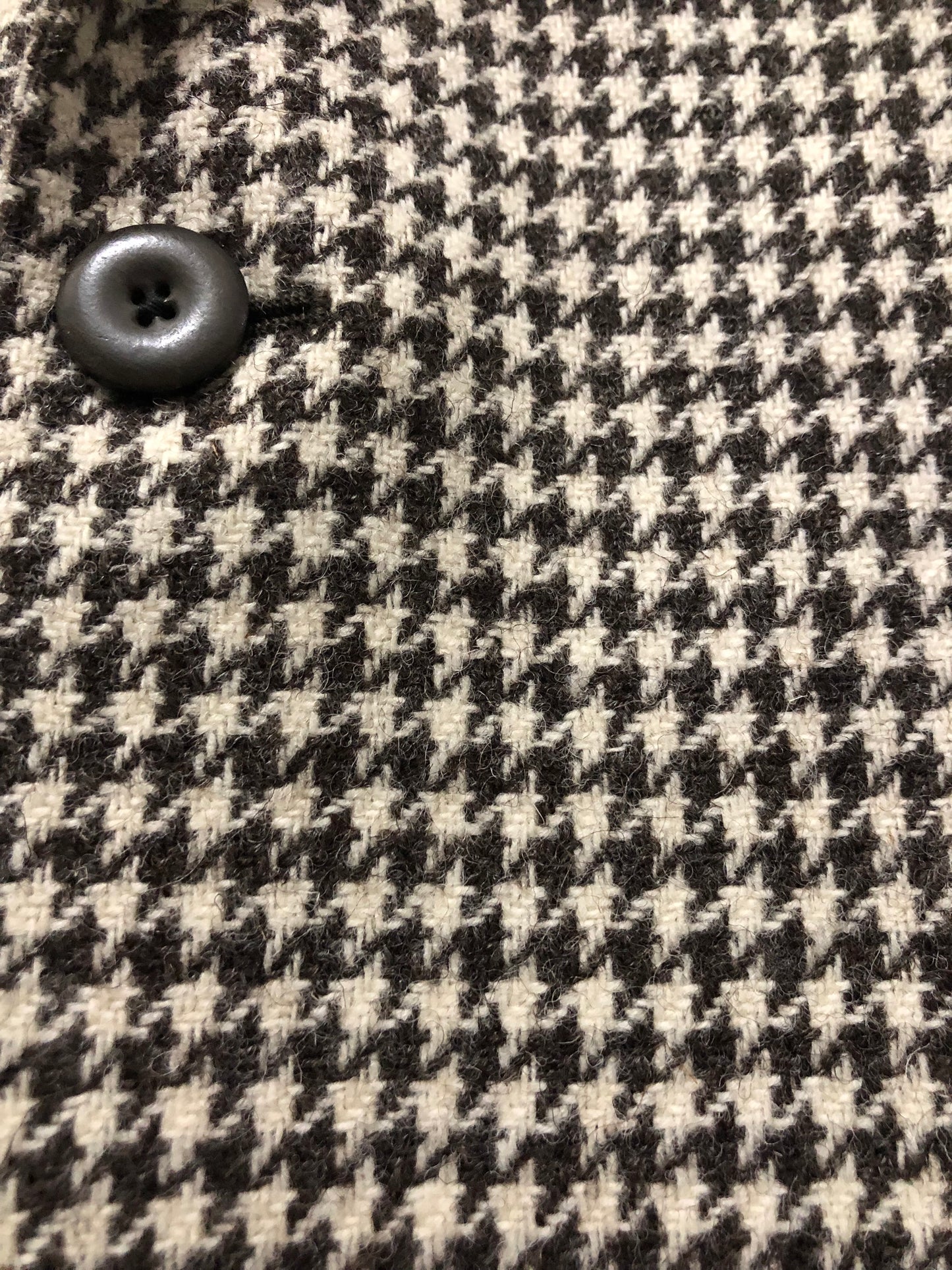 LARDINIラルディーニ千鳥格子オフホワイト×ブラウンジャケット46