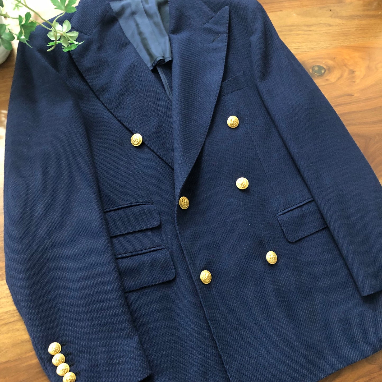 TAGLIATOREタリアトーレ金ボタンダブルジャケット46ネイビー