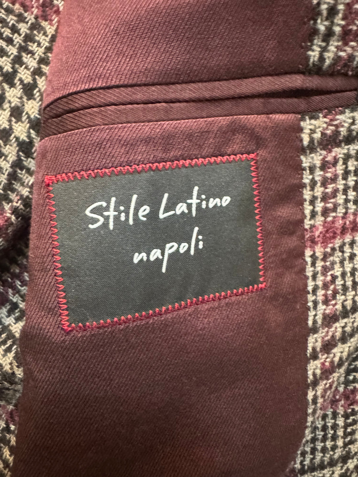 秋冬Stile Latinoスティレラティーノウィンドウペンジャケット46超美品