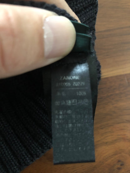 ZANONEザノーネ5Gミドルゲージタートルネックニット50チャコール