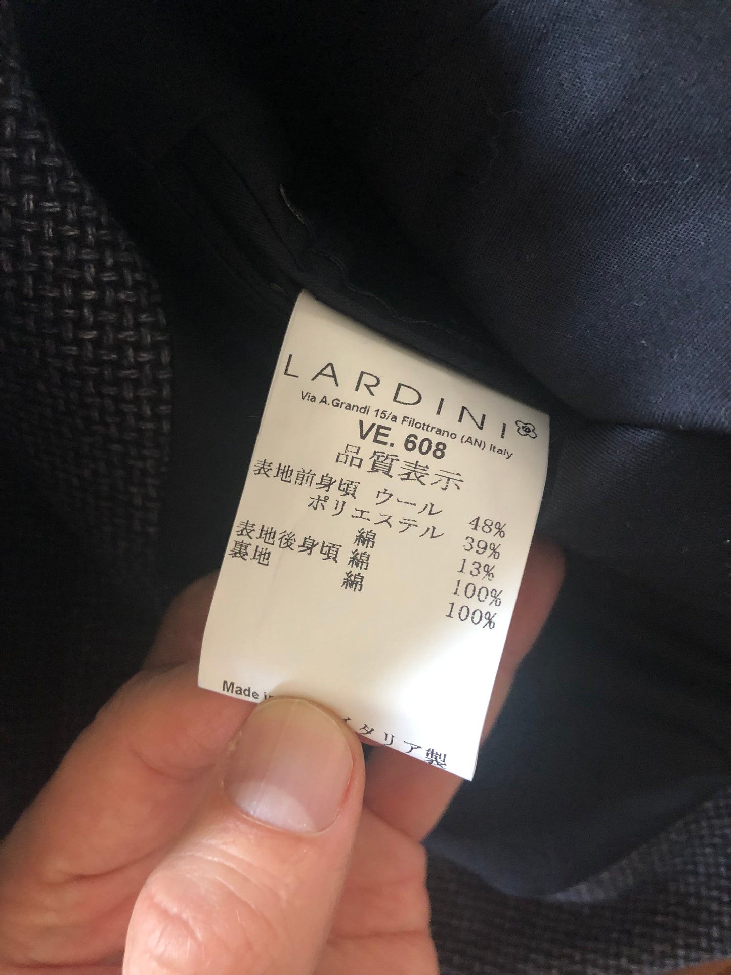 LARDINIラルディーニネイビーホップサックジレベスト46