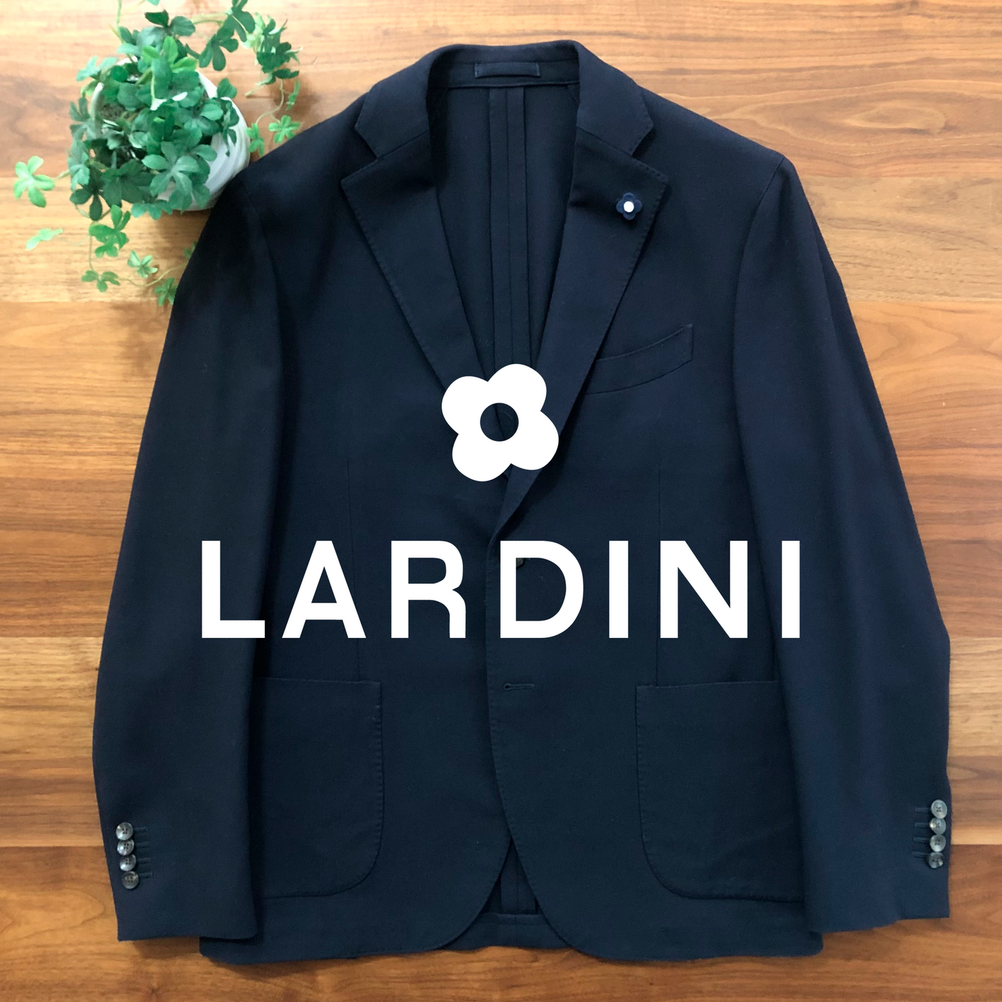 LARDINIラルディーニネイビーホップサックジャケット52