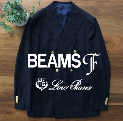 BEAMS Fビームスエフ金ボタンダブルホップサックジャケット46