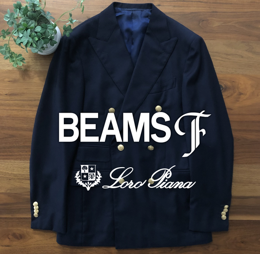 BEAMS Fビームスエフ金ボタンダブルホップサックジャケット46
