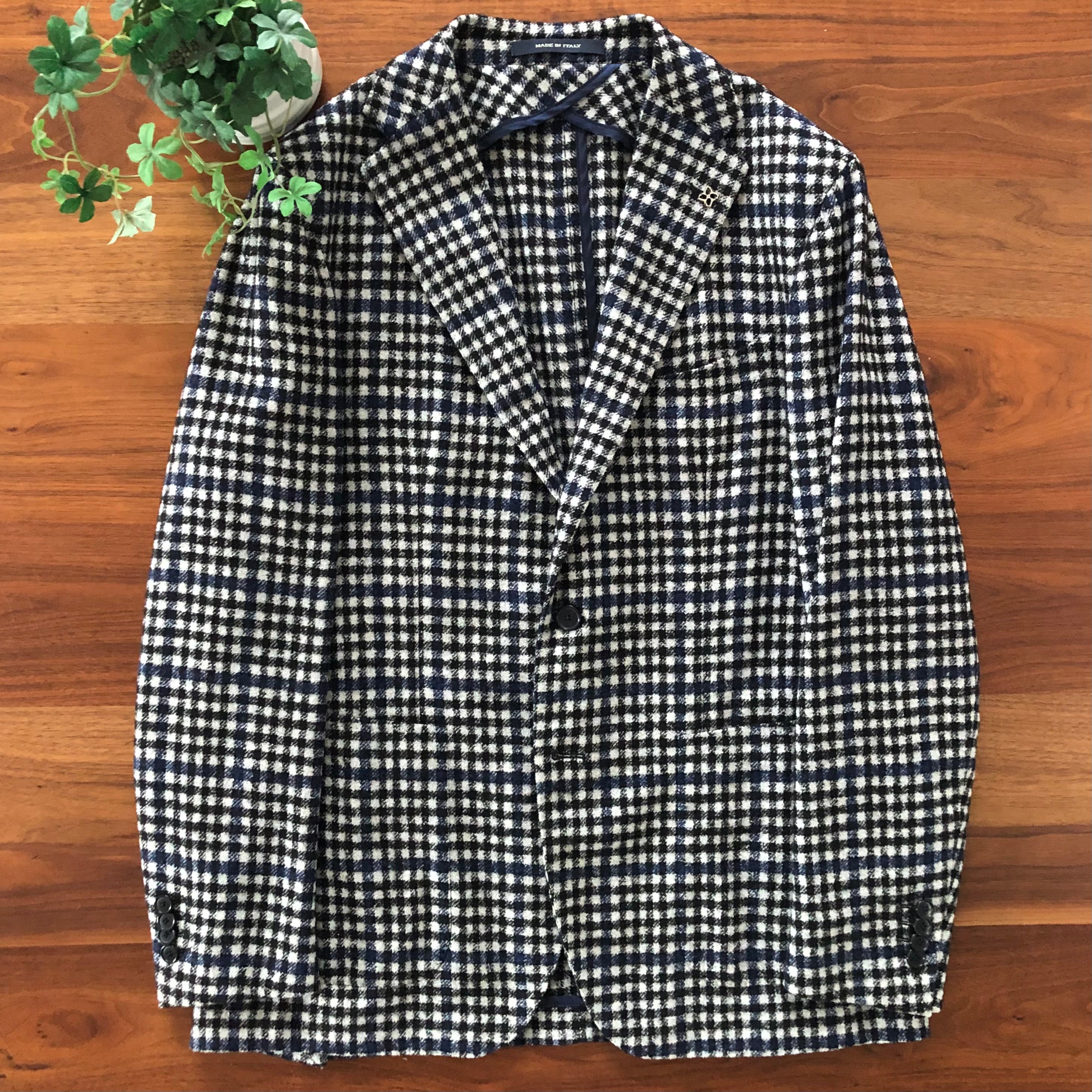 【秋冬】TAGLIATOREタリアトーレブロックチェックジャケット50 TAGLIATOREタリアトーレブロックチェックジャケット50 – AZZURRO