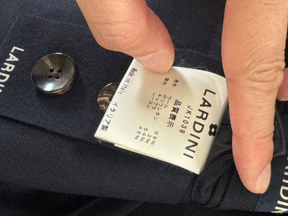 LARDINI ラルディーニ ネイビー ホップサックテーラードジャケット44