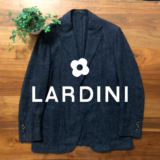 【春夏】LARDINIラルディーニカシミア混ネイビージャケット50