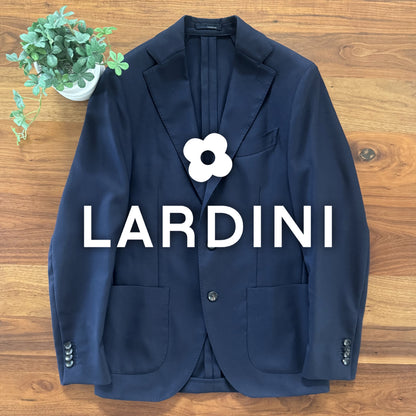 LARDINI ラルディーニ ネイビー ホップサックテーラードジャケット44